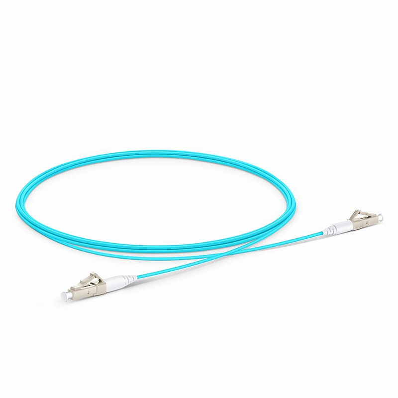 FyberOptix 2m (7ft) Fiber Patch Cable, 1 Fiber, LC UPC Simplex to LC UPC Simplex, Multimode (OM4), LSZH, 1.2mm, Tight-Buffered, Aqua