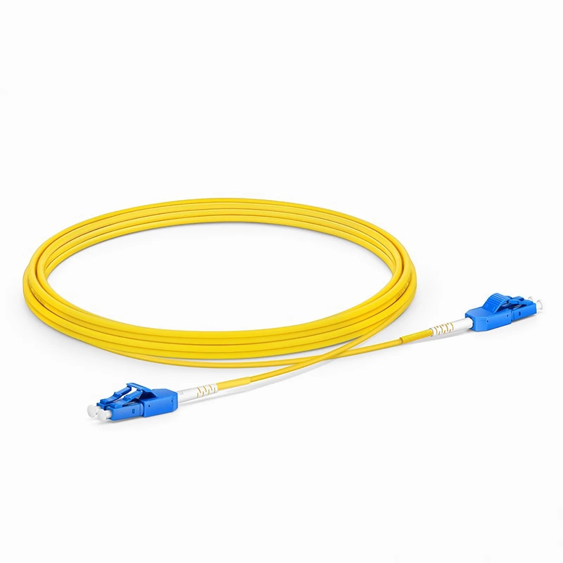 FyberOptix 3m (10ft) Fiber Patch Cable, 2 Fibers, LC UPC Duplex to LC UPC Duplex Standard Clip Uniboot, Single Mode (OS2), Riser (OFNR), 2.0mm, Yellow