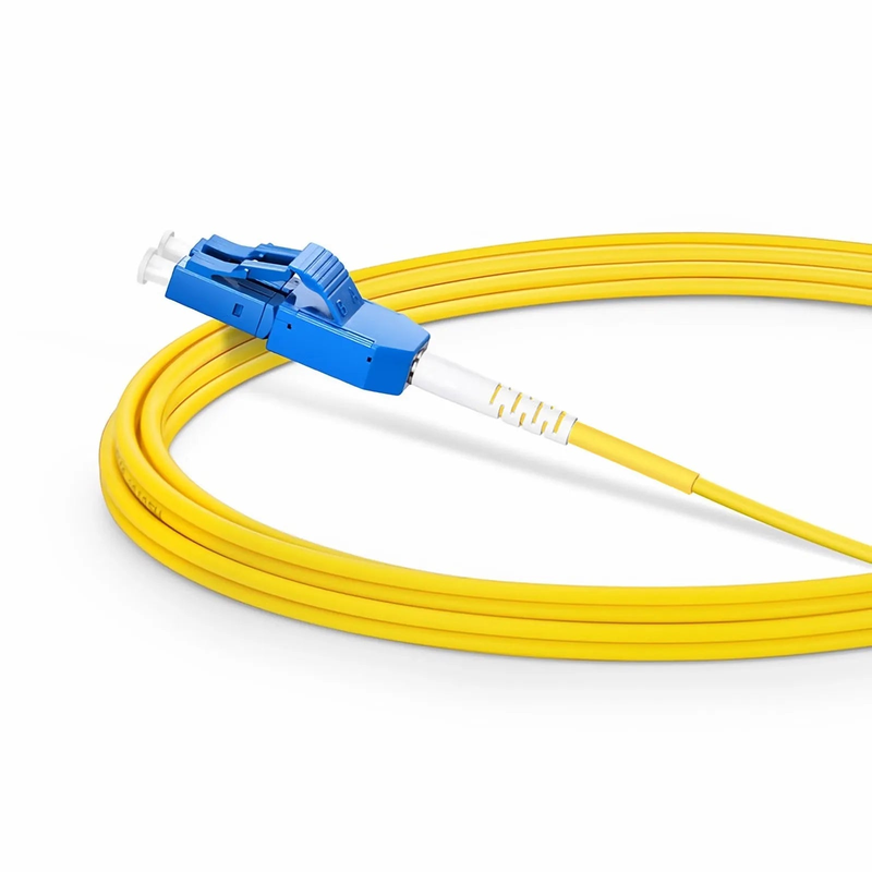FyberOptix 3m (10ft) Fiber Patch Cable, 2 Fibers, LC UPC Duplex to LC UPC Duplex Standard Clip Uniboot, Single Mode (OS2), Riser (OFNR), 2.0mm, Yellow