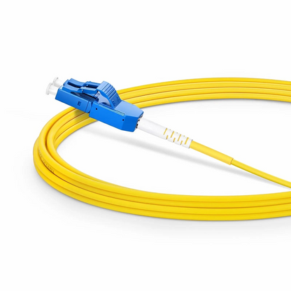 FyberOptix 3m (10ft) Fiber Patch Cable, 2 Fibers, LC UPC Duplex to LC UPC Duplex Standard Clip Uniboot, Single Mode (OS2), Riser (OFNR), 2.0mm, Yellow