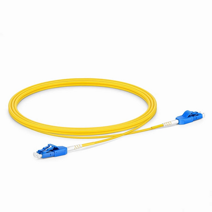 FyberOptix 2m (7ft) Fiber Patch Cable, 2 Fibers, LC UPC Duplex to LC UPC Duplex Standard Clip Uniboot, Single Mode (OS2), Riser (OFNR), 2.0mm, Yellow