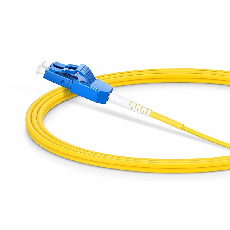 FyberOptix 2m (7ft) Fiber Patch Cable, 2 Fibers, LC UPC Duplex to LC UPC Duplex Standard Clip Uniboot, Single Mode (OS2), Riser (OFNR), 2.0mm, Yellow