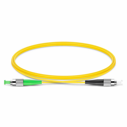 FyberOptix 1m (3ft) Fiber Patch Cable, 1 Fiber, FC APC Simplex to FC UPC Simplex, Single Mode (OS2), Riser (OFNR), 2.0mm, Tight-Buffered, Yellow