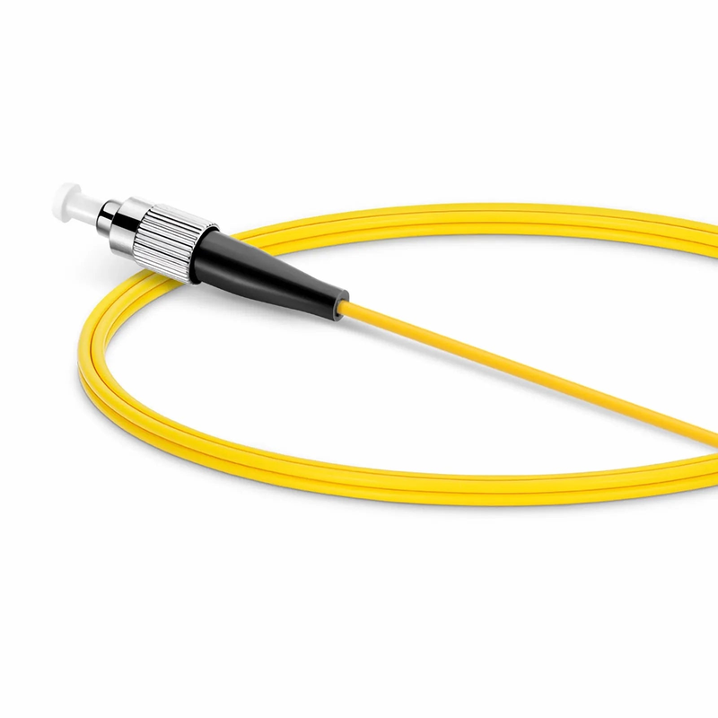 FyberOptix 1m (3ft) Fiber Patch Cable, 1 Fiber, FC APC Simplex to FC UPC Simplex, Single Mode (OS2), Riser (OFNR), 2.0mm, Tight-Buffered, Yellow