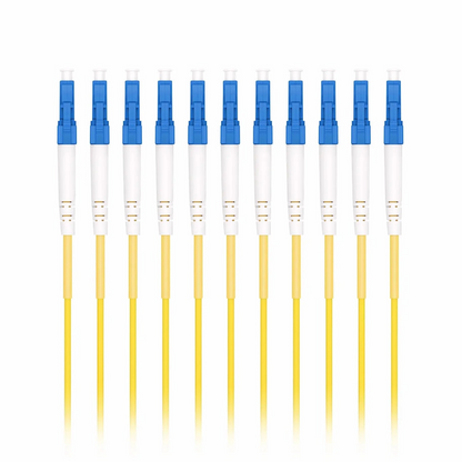 FyberOptix 1m (3ft) Fiber Patch Cable, 1 Fiber, LC UPC Simplex to SC APC Simplex, Single Mode (OS2), Riser (OFNR), 2.0mm, Tight-Buffered, Yellow, 10 Pcs/Pack