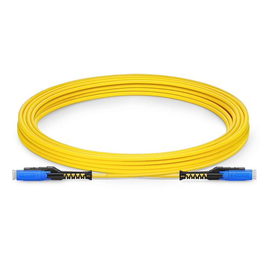 FyberOptix 5m (16ft) Fiber Patch Cable, 2 Fibers, CSâ„¢ UPC Duplex to CSâ„¢ UPC Duplex Uniboot, Single Mode (OS2), Riser (OFNR), 2.0mm, Yellow, for 200/400G Network Connection