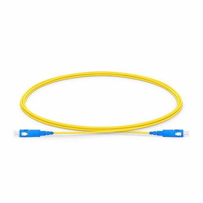 FyberOptix 2m (7ft) Fiber Patch Cable, 1 Fiber, SC UPC Simplex to SC UPC Simplex, Single Mode (OS2), Riser (OFNR), 1.2mm, Tight-Buffered, Yellow