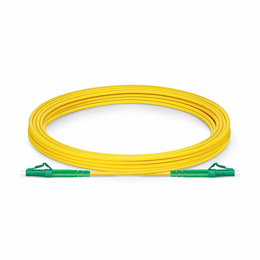 FyberOptix 5m (16ft) Fiber Patch Cable, 1 Fiber, LC APC Simplex to LC APC Simplex, Single Mode (OS2), Riser (OFNR), 2.0mm, Tight-Buffered, Yellow