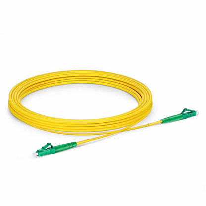 FyberOptix 5m (16ft) Fiber Patch Cable, 1 Fiber, LC APC Simplex to LC APC Simplex, Single Mode (OS2), Riser (OFNR), 2.0mm, Tight-Buffered, Yellow