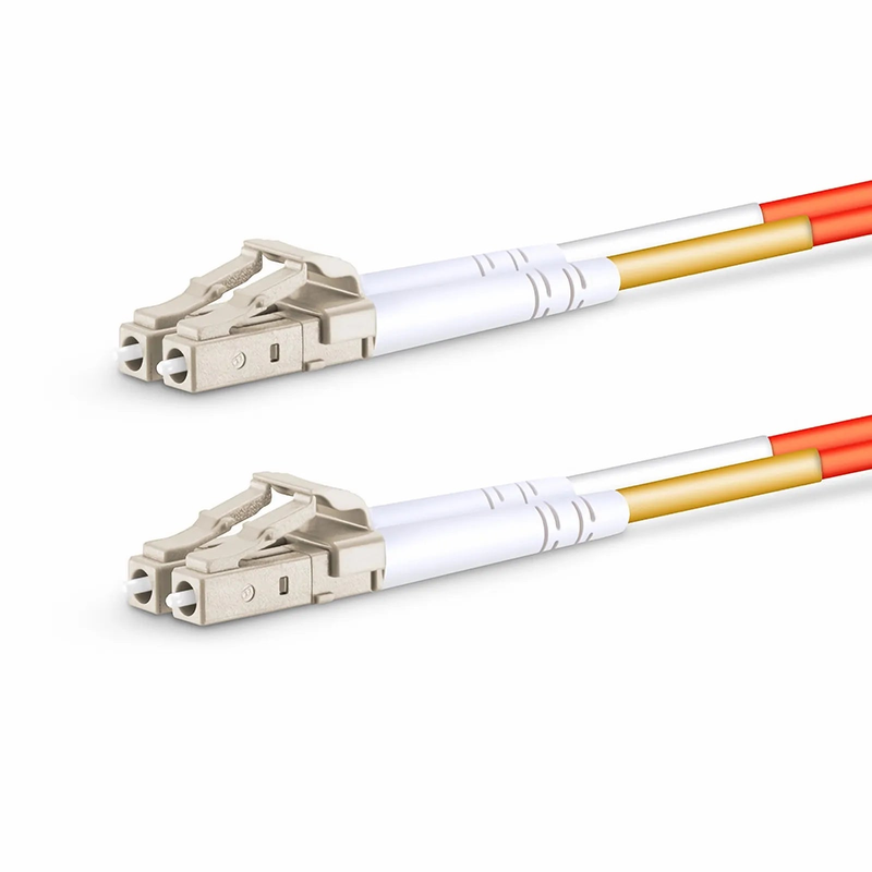 FyberOptix 2m (7ft) Fiber Patch Cable, 2 Fibers, G.651, LC UPC Duplex to LC UPC Duplex, Multimode (OM1), Riser (OFNR), 2.0mm, Tight-Buffered, Orange