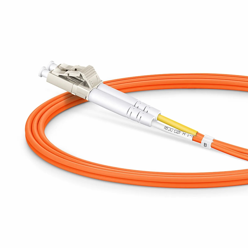 FyberOptix 1m (3ft) Fiber Patch Cable, 2 Fibers, G.651, LC UPC Duplex to SC UPC Duplex, Multimode (OM1), Riser (OFNR), 2.0mm, Tight-Buffered, Orange