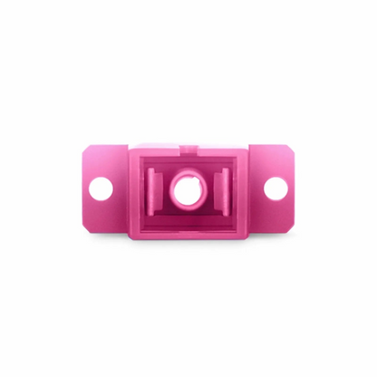 FyberOptix SC/UPC to SC/UPC Simplex OM4 Multimode Plastic Fiber Optic Adapter/Coupler with Flange, Violet