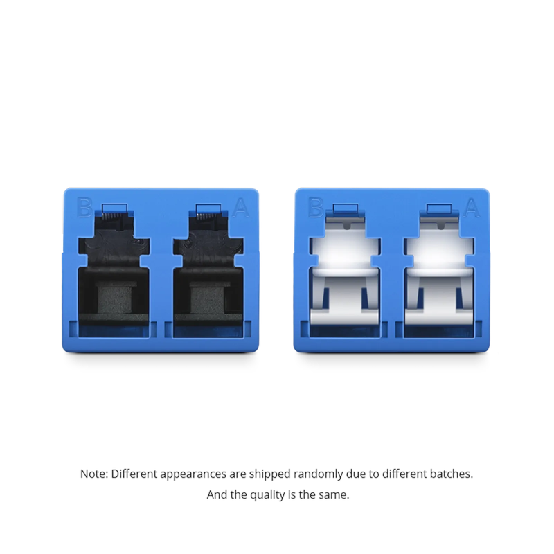 FyberOptix LC/UPC to LC/UPC Duplex OS2 Single Mode Shuttered Fiber Optic Adapter/Coupler without Flange