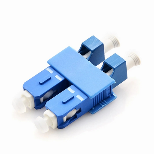 FyberOptix LC/UPC Female to SC/UPC Male Hybrid Duplex OS2 Single Mode Plastic Fiber Optic Adapter/Coupler without Flange
