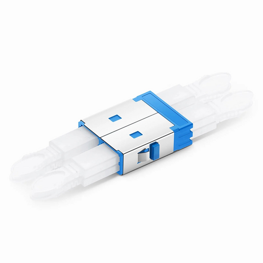 FyberOptix SN/UPC to SN/UPC 4-Port OS2 Single Mode Plastic Fiber Optic Adapter/Coupler Without Flange