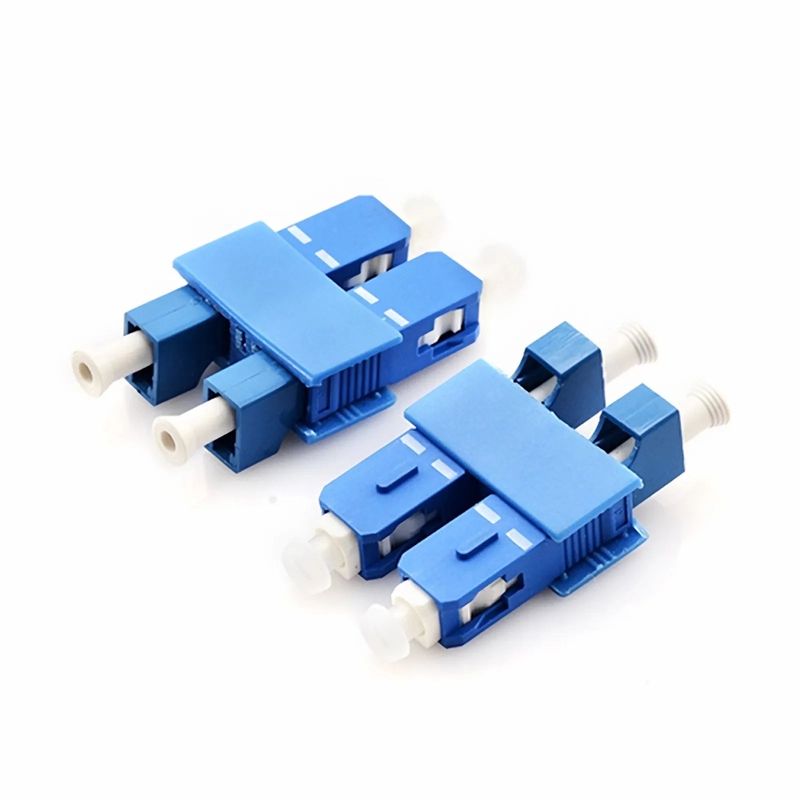 FyberOptix LC/UPC Female to SC/UPC Male Hybrid Duplex OS2 Single Mode Plastic Fiber Optic Adapter/Coupler without Flange