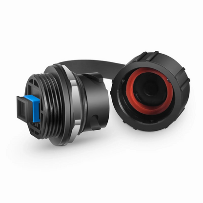 FyberOptix IP67 SC UPC OS2 Single Mode Bulkhead Adapter/Mating Sleeve with Dust Cap