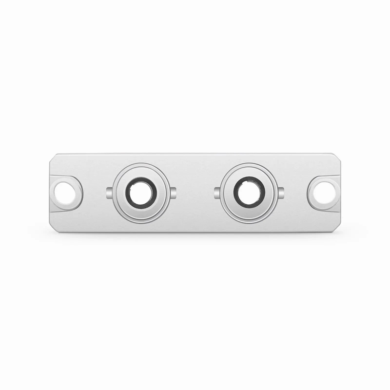 FyberOptix ST/UPC to ST/UPC Duplex OS2 Singlemode Metal Fiber Optic Adapter with Flange (10pcs/Pack)