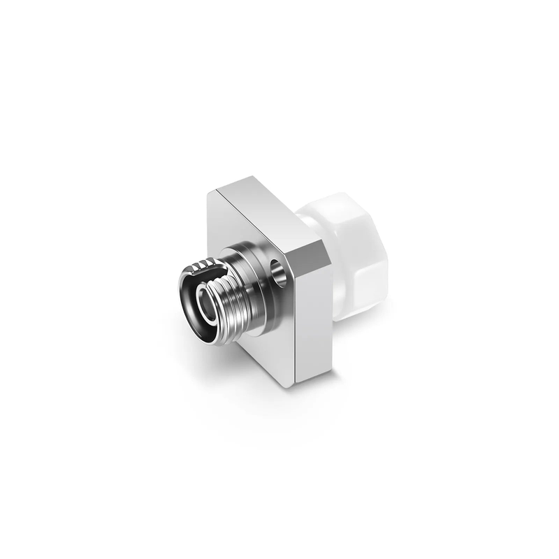 FyberOptix FC/UPC to FC/UPC Simplex Single Mode/Multimode Square Solid Type One Piece Metal Fiber Optic Adapter/Coupler with Flange (10pcs/pack)