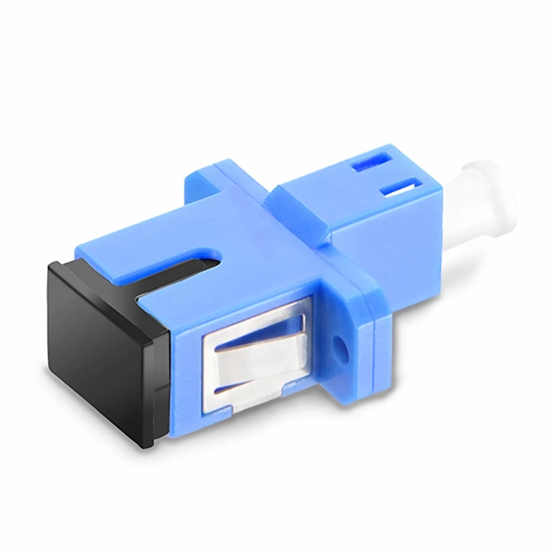 FyberOptix LC/UPC Female to SC/UPC Female Hybrid Simplex OS2 Single Mode Plastic Fiber Optic Adapter/Coupler with Flange