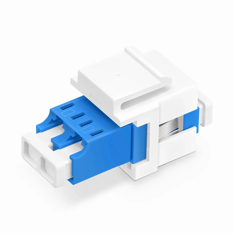 FyberOptix LC/UPC to LC/UPC Duplex Single Mode Fiber Keystone Jack, 10Pcs/Pack