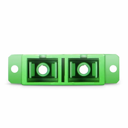 FyberOptix SC/APC to SC/APC Duplex OS2 Single Mode Fiber Optic Adapter/Coupler with Flange (10pcs/Pack)