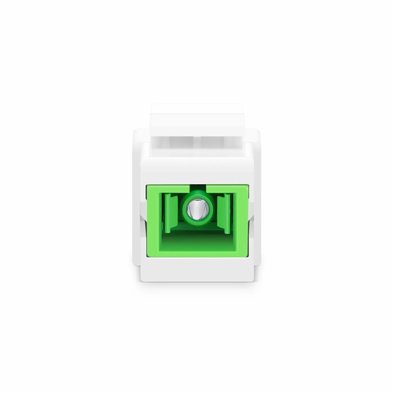 FyberOptix SC/APC to SC/APC Simplex Single Mode Fiber Keystone Jack, 10Pcs/Pack