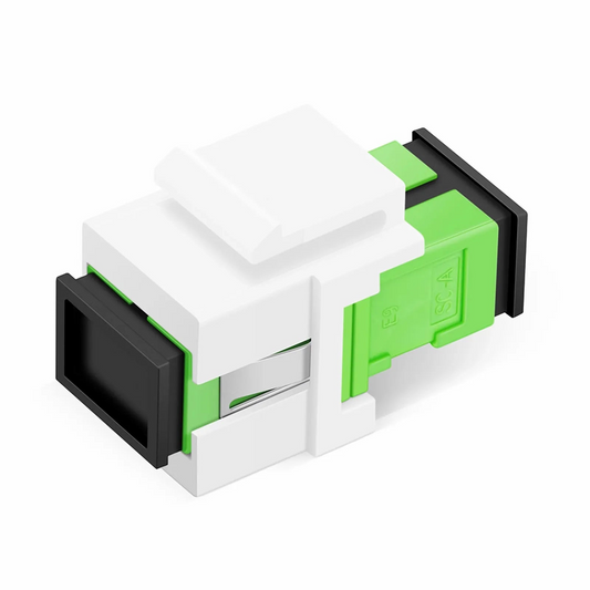 FyberOptix SC/APC to SC/APC Simplex Single Mode Fiber Keystone Jack