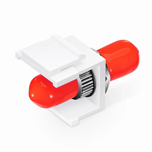 FyberOptix ST/UPC to ST/UPC Simplex Single Mode Fiber Keystone Jack