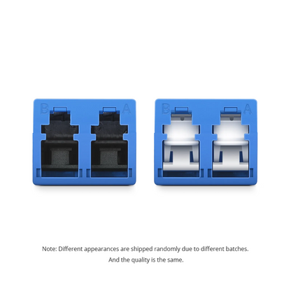 FyberOptix LC/UPC to LC/UPC Duplex OS2 Single Mode Shuttered Fiber Optic Adapter/Coupler without Flange