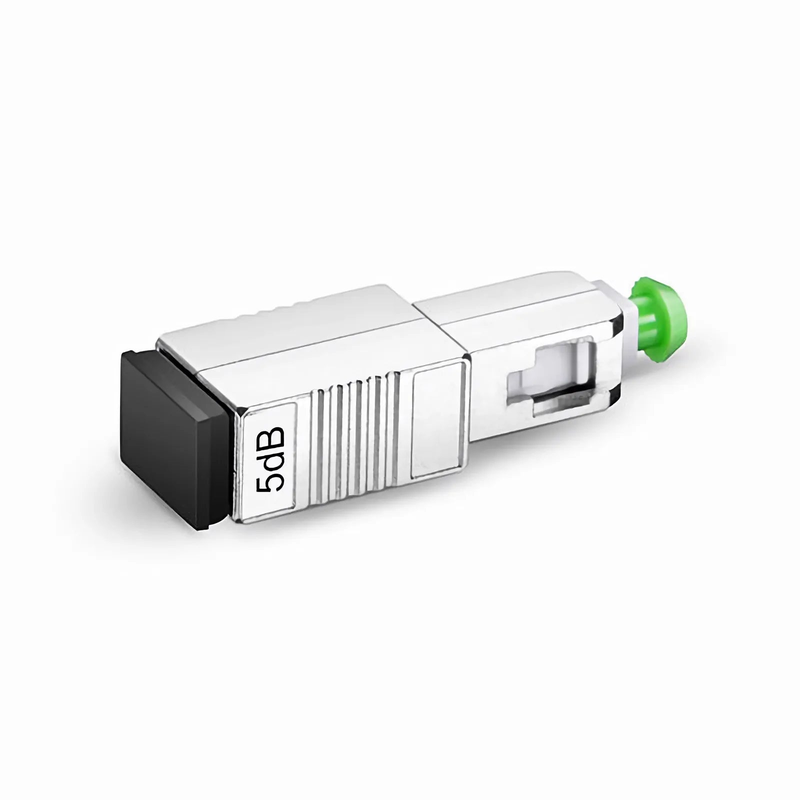 FyberOptix SC/APC Singlemode Fixed Fiber Optic Attenuator, Male-Female, 5dB (10pcs/Pack)