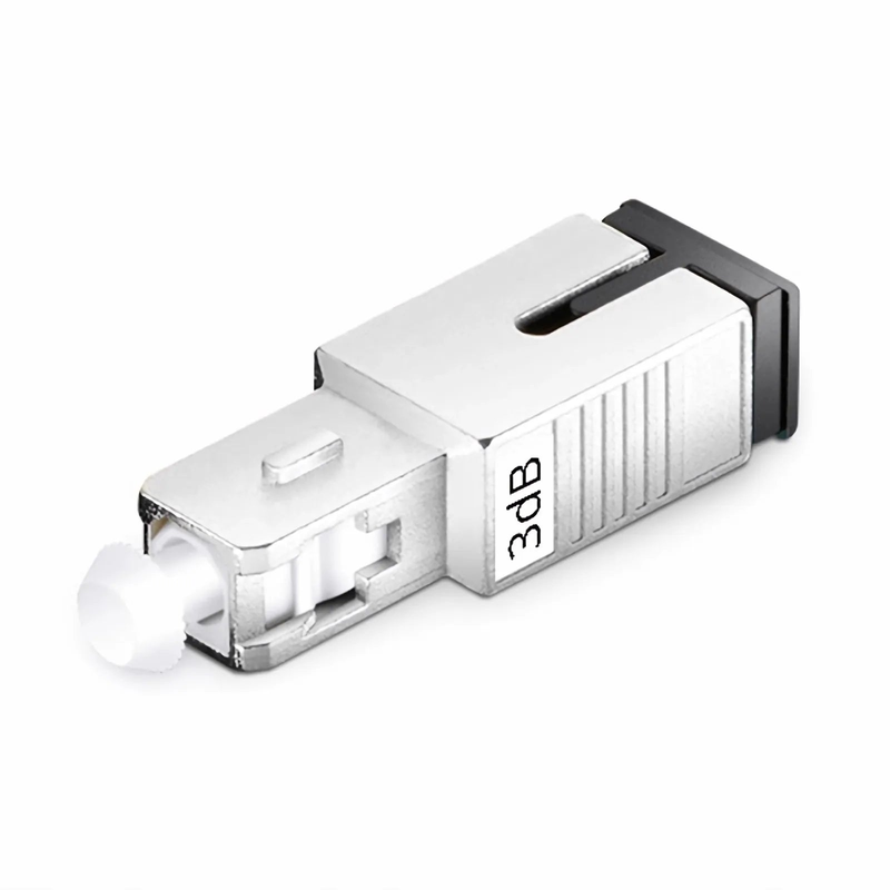 FyberOptix SC/UPC Singlemode Fixed Fiber Optic Attenuator, Male-Female, 3dB (10pcs/Pack)