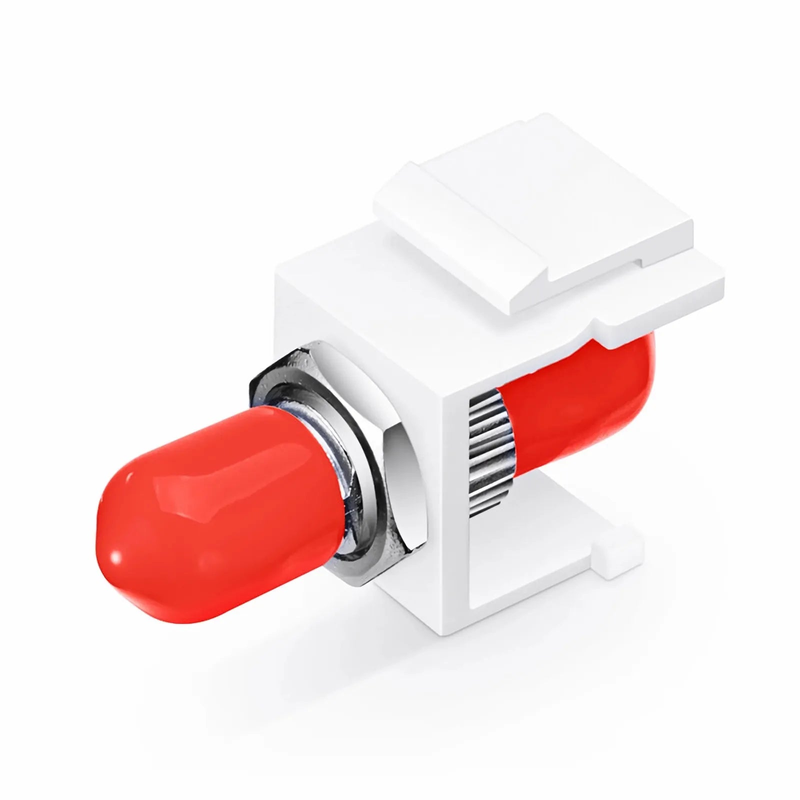 FyberOptix ST/UPC to ST/UPC Simplex Single Mode Fiber Keystone Jack