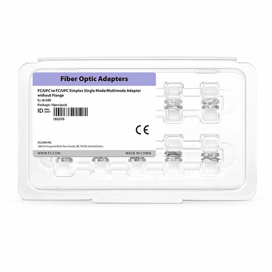 FyberOptix FC/UPC to FC/UPC Simplex Single Mode/Multimode Metal Small D Fiber Optic Adapter/Coupler without Flange (10pcs/pack)