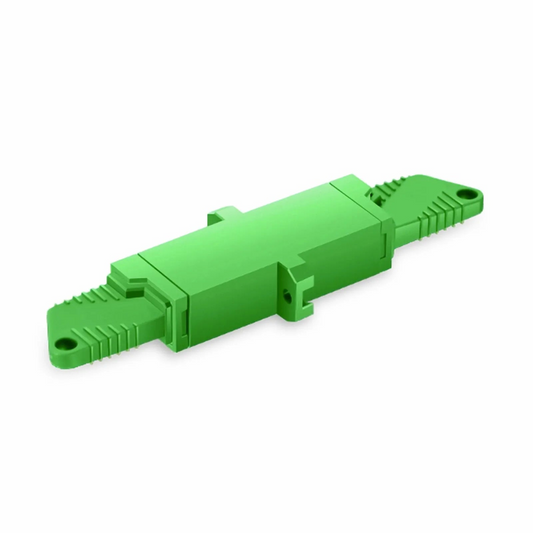 FyberOptix LSH/APC to LSH/APC Simplex OS2 Single Mode Plastic Fiber Optic Adapter/Coupler with Flange
