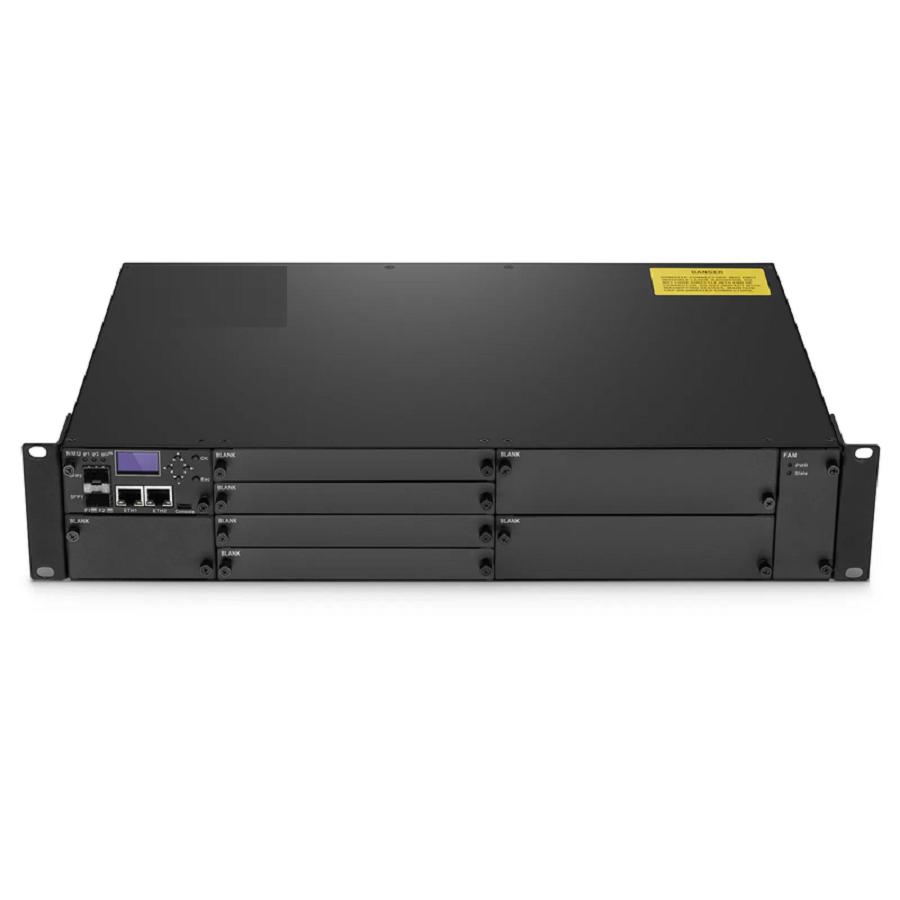 FyberOptix FMT-CH, Customized 4/8/16 Slots 1U/2U/4U Managed Chassis Unloaded Platform, Redundant AC/DC PSUs, Support SNMP Network Management