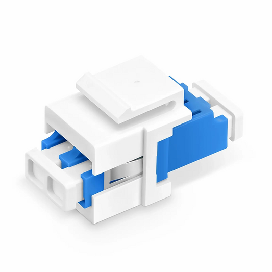 FyberOptix LC/UPC to LC/UPC Duplex Single Mode Fiber Keystone Jack