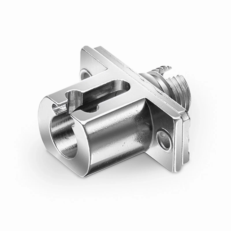 FyberOptix FC/UPC Female to LC/UPC Female Hybrid Simplex Single Mode/Multimode Metal Fiber Optic Adapter/Coupler with Flange