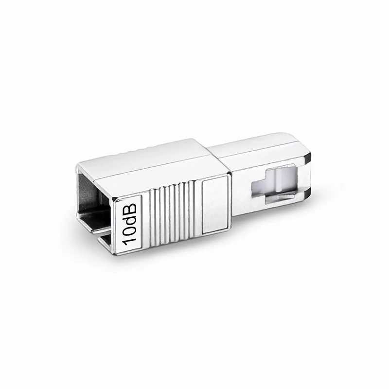 FyberOptix SC/APC Singlemode Fixed Fiber Optic Attenuator, Male-Female, 10dB (10pcs/Pack)