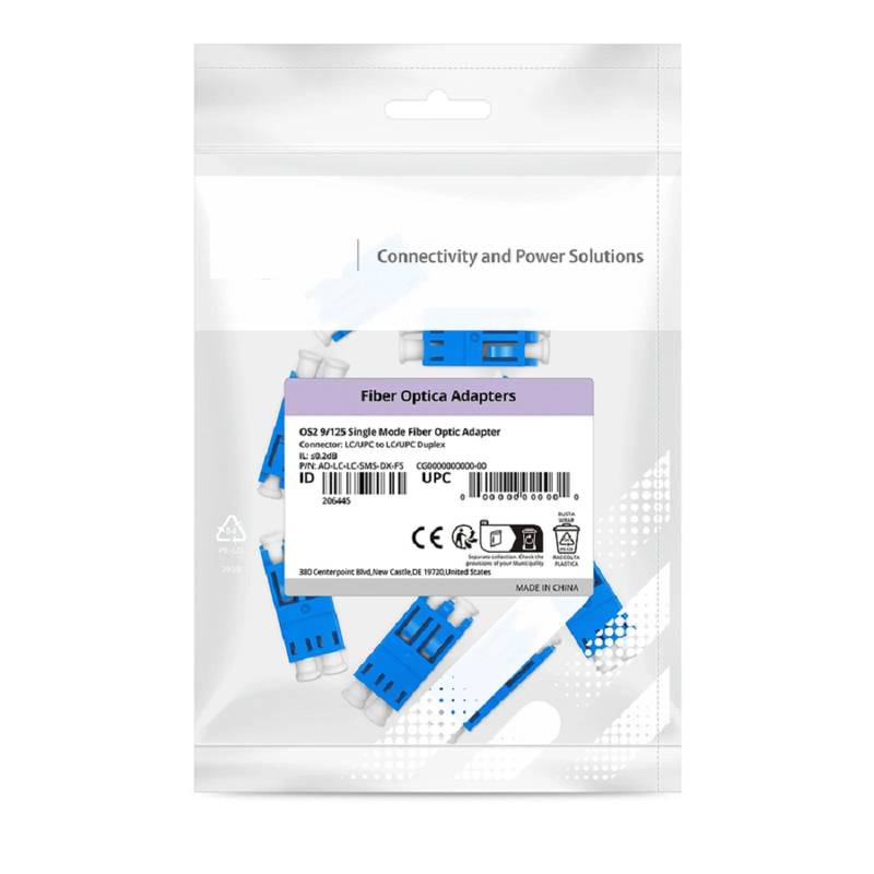 FyberOptix FC/UPC to FC/UPC Simplex Single Mode/Multimode Square Solid Type One Piece Metal Fiber Optic Adapter/Coupler with Flange (10pcs/pack)