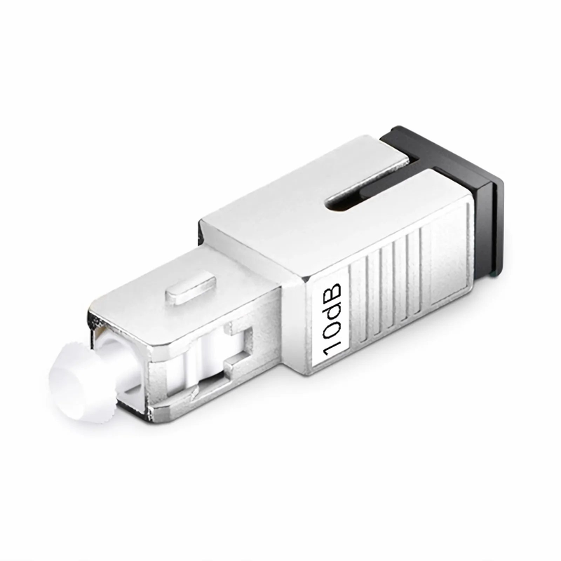 FyberOptix SC/UPC Singlemode Fixed Fiber Optic Attenuator, Male-Female, 10dB (10pcs/Pack)