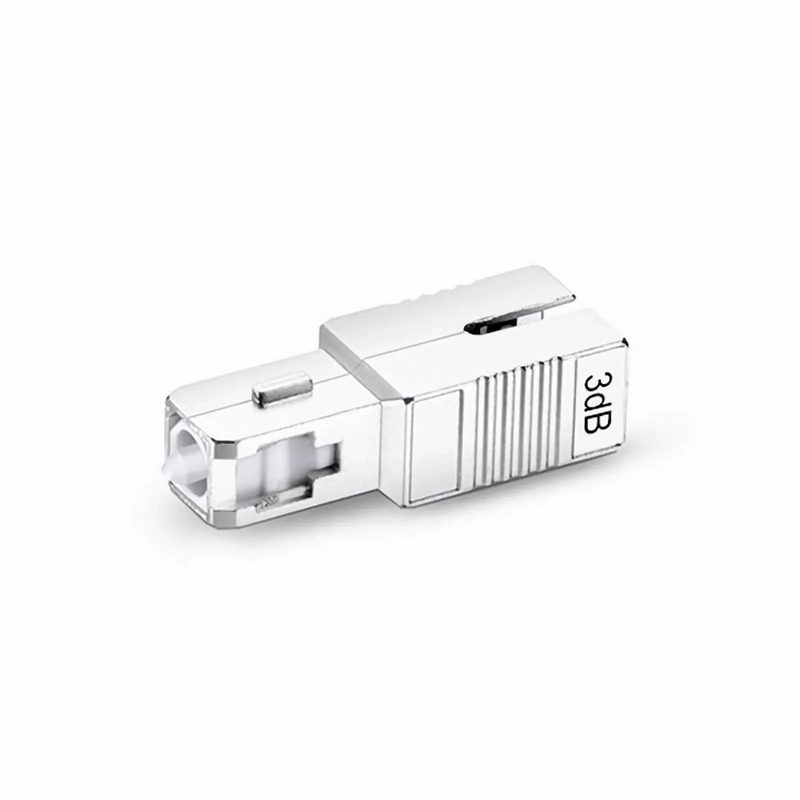 FyberOptix SC/APC Singlemode Fixed Fiber Optic Attenuator, Male-Female, 3dB (10pcs/Pack)
