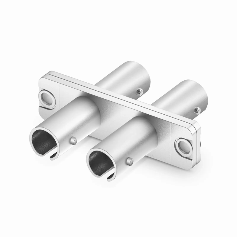 FyberOptix ST/UPC to ST/UPC Duplex OS2 Singlemode Metal Fiber Optic Adapter with Flange (10pcs/Pack)