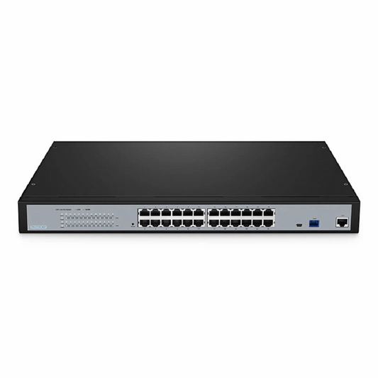 FyberOptix ONU2110-24GP, XPON (GPON + EPON) MDU ONU with 1 x PON, 24 x GE PoE/PoE+@370W, 220V AC Power Supply