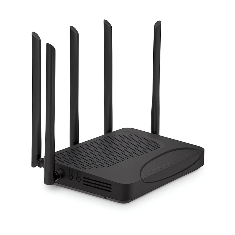 FyberOptix ONU1930-4G-W, XGPON HGU ONU with 1 x PON, 4 x GE, 1 x USB, and 5 x External Dual Band Antennas (3000M WiFi 4/5/6)