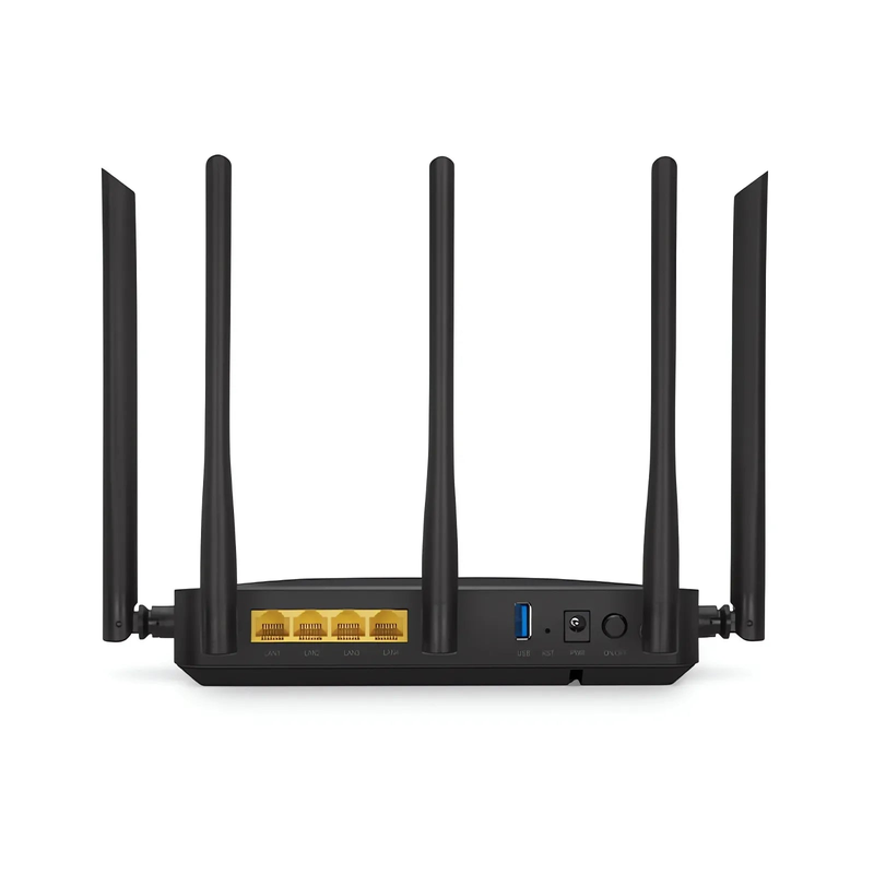 FyberOptix ONU1930-4G-W, XGPON HGU ONU with 1 x PON, 4 x GE, 1 x USB, and 5 x External Dual Band Antennas (3000M WiFi 4/5/6)