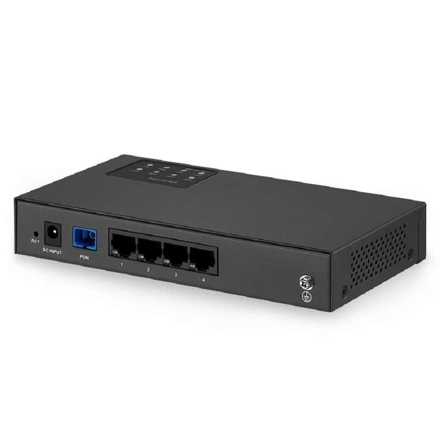 FyberOptix ONU1710-4G-P, XPON (GPON + EPON) SFU ONU with 1 x PON, 4 x GE PoE@55W