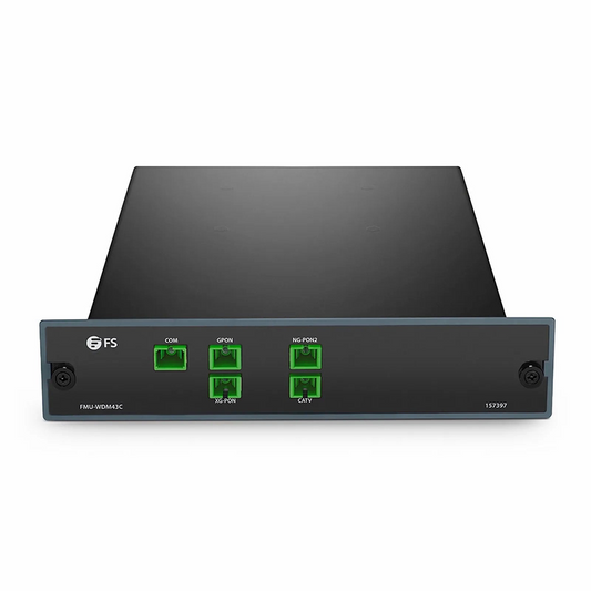 FyberOptix FMU-WDM43C, PON Coexistence Element (CEx) WDM for GPON/XG(S)-PON/NG-PON2/CATV, SC/APC, FMU Plug-in Module