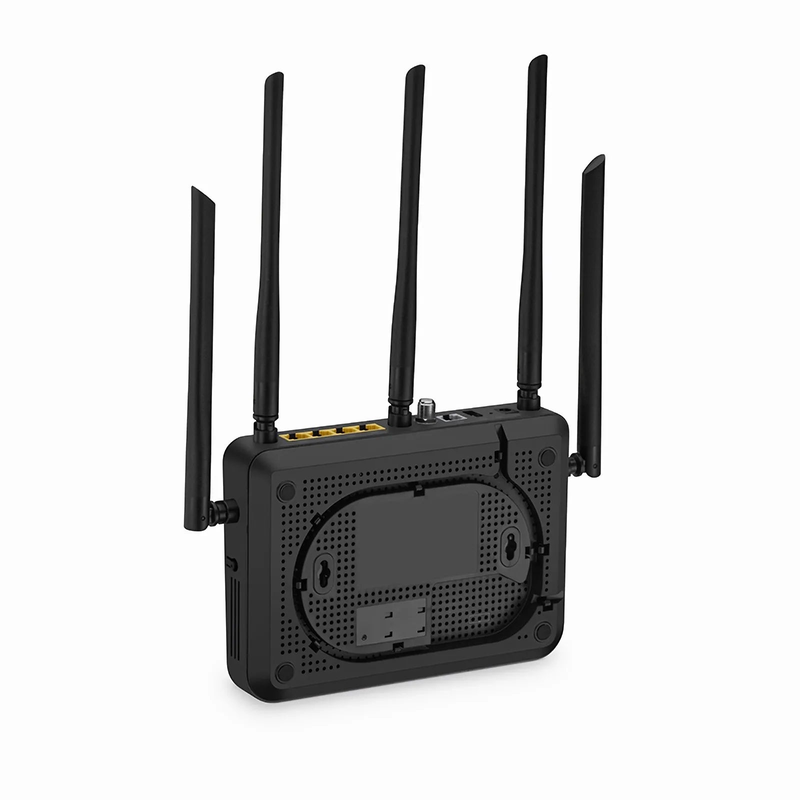 FyberOptix ONU1911-4GVC-W, XPON (GPON+EPON) ONU, with 1x PON, SC/UPC, 4x GE, 1x POTS, 1x USB, 1x RF, and 5x External Antennas (3000M WiFi 6)