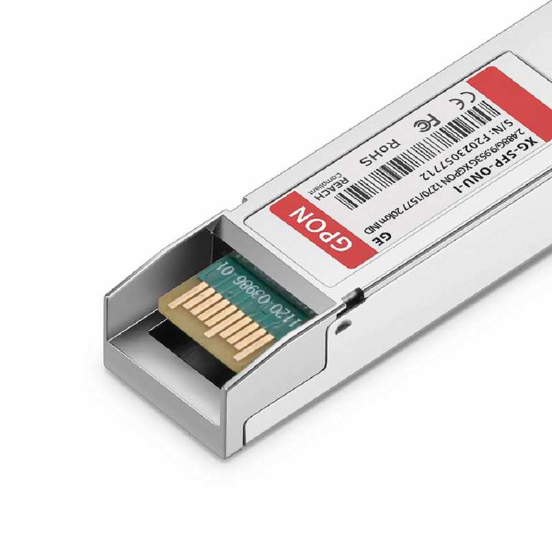 FyberOptix Generic Compatible XGPON ONU SFP+ 1270nm-TX/1577nm-RX 2.488G-TX/9.953G-RX Class N1/N2a/E1/E2a 20km DDM Simplex SC/UPC SMF Optical Transceiver Module (Industrial)